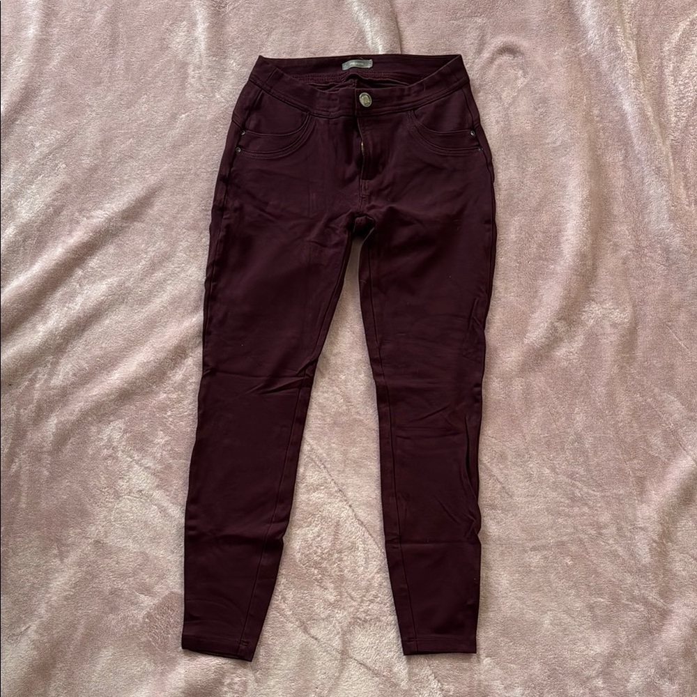 Maurices Maroon Skinny Ponte Pant